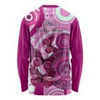 australia-breast-cancer-long-sleeve-shirt-indigenous-butterfly-no-one-fights-alone
