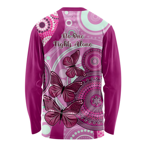 australia-breast-cancer-long-sleeve-shirt-indigenous-butterfly-no-one-fights-alone