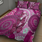 australia-breast-cancer-quilt-bed-set-indigenous-butterfly-no-one-fights-alone