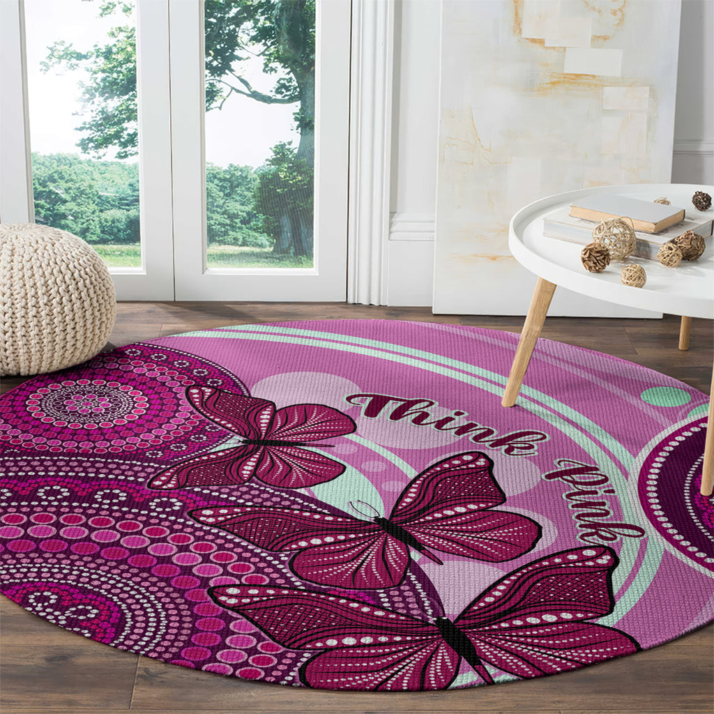 australia-breast-cancer-round-carpet-indigenous-butterfly-no-one-fights-alone
