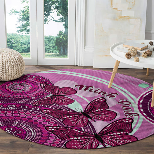 australia-breast-cancer-round-carpet-indigenous-butterfly-no-one-fights-alone