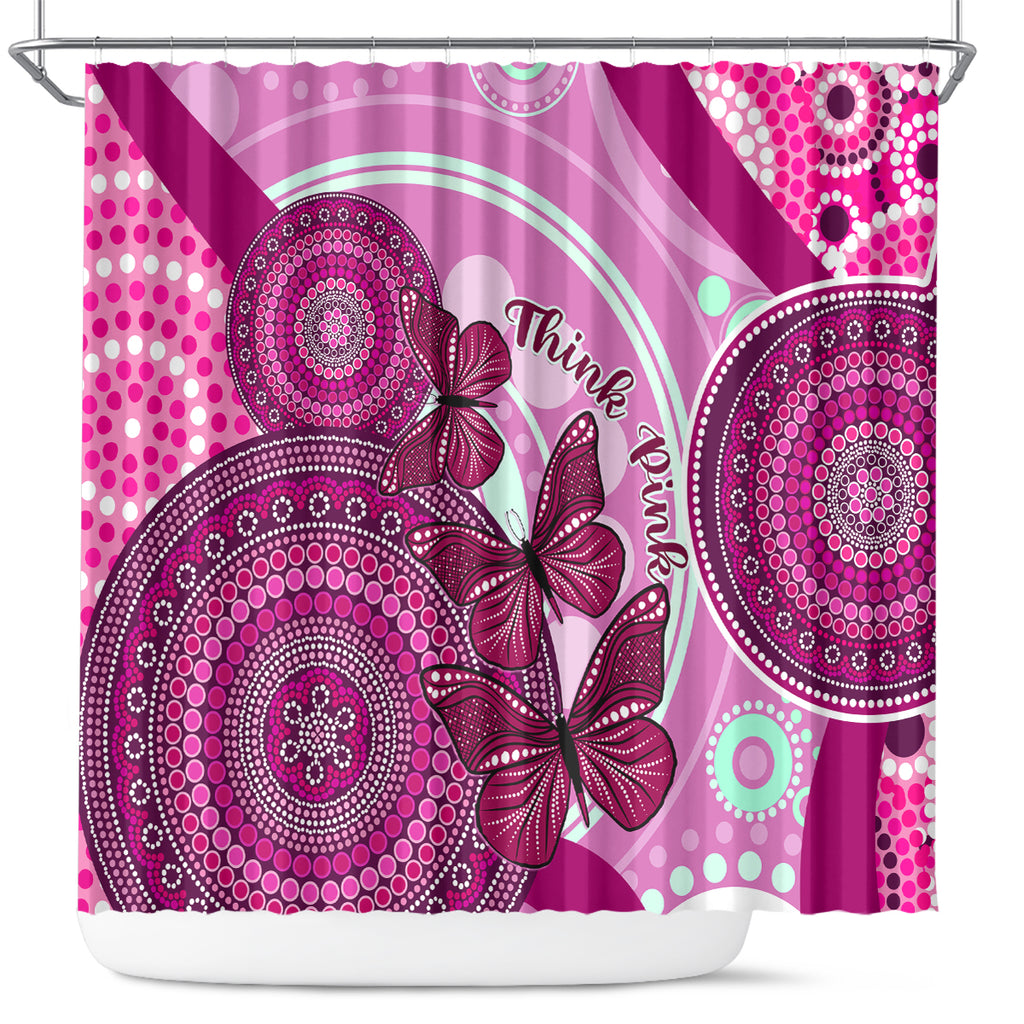 australia-breast-cancer-shower-curtain-indigenous-butterfly-no-one-fights-alone