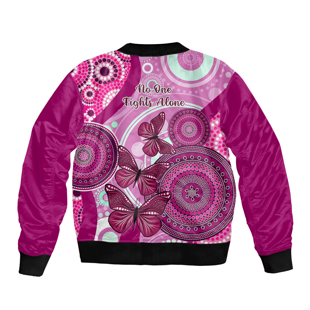 australia-breast-cancer-sleeve-zip-bomber-jacket-indigenous-butterfly-no-one-fights-alone