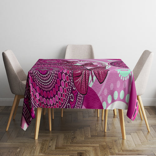 australia-breast-cancer-tablecloth-indigenous-butterfly-no-one-fights-alone