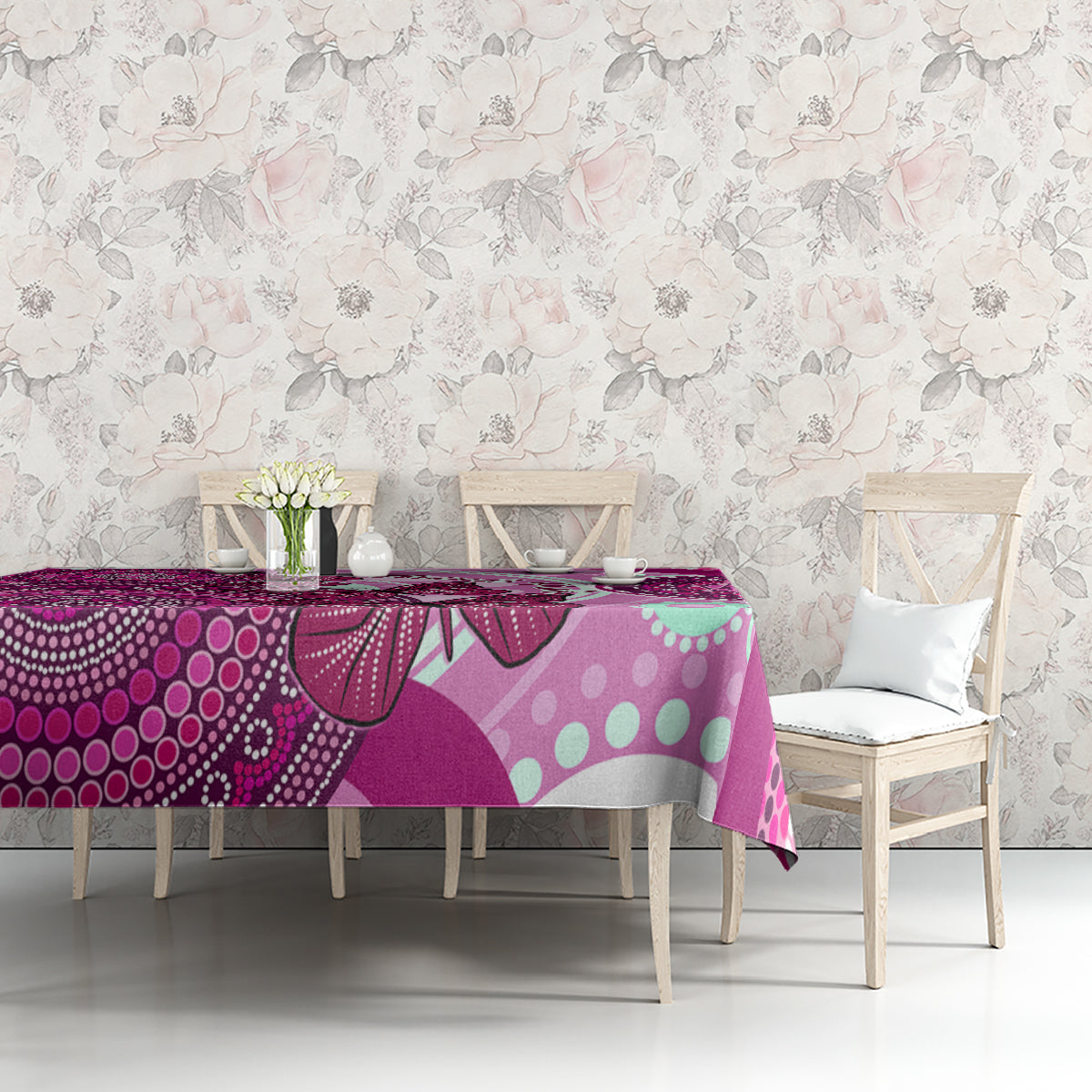 australia-breast-cancer-tablecloth-indigenous-butterfly-no-one-fights-alone
