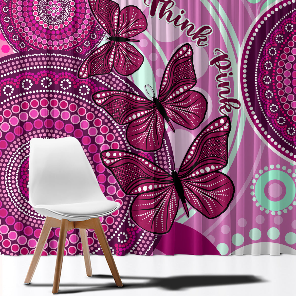australia-breast-cancer-window-curtain-indigenous-butterfly-no-one-fights-alone