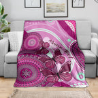 personalised-australia-breast-cancer-blanket-indigenous-butterfly-no-one-fights-alone