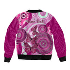 personalised-australia-breast-cancer-bomber-jacket-indigenous-butterfly-no-one-fights-alone