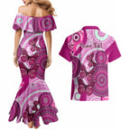personalised-australia-breast-cancer-couples-matching-mermaid-dress-and-hawaiian-shirt-indigenous-butterfly-no-one-fights-alone