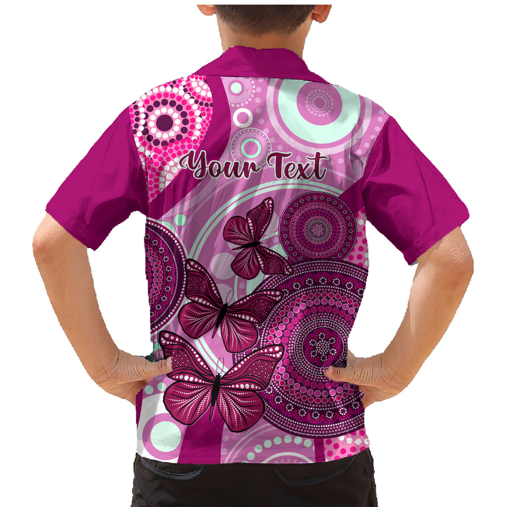 personalised-australia-breast-cancer-family-matching-mermaid-dress-and-hawaiian-shirt-indigenous-butterfly-no-one-fights-alone