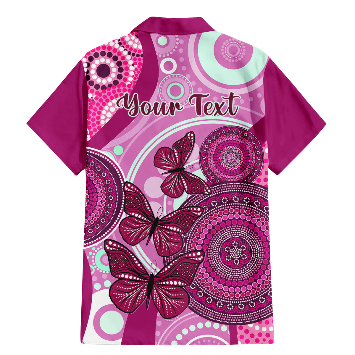 personalised-australia-breast-cancer-family-matching-mermaid-dress-and-hawaiian-shirt-indigenous-butterfly-no-one-fights-alone