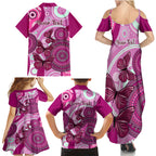 personalised-australia-breast-cancer-family-matching-summer-maxi-dress-and-hawaiian-shirt-indigenous-butterfly-no-one-fights-alone