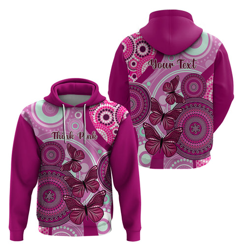 personalised-australia-breast-cancer-hoodie-indigenous-butterfly-no-one-fights-alone