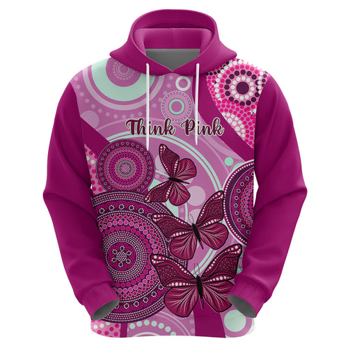 personalised-australia-breast-cancer-hoodie-indigenous-butterfly-no-one-fights-alone