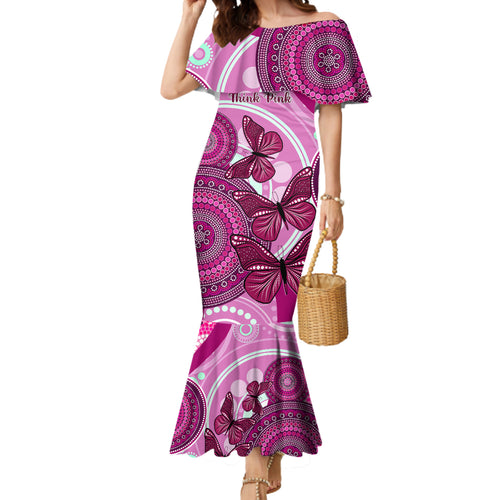 personalised-australia-breast-cancer-mermaid-dress-indigenous-butterfly-no-one-fights-alone