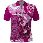 personalised-australia-breast-cancer-polo-shirt-indigenous-butterfly-no-one-fights-alone