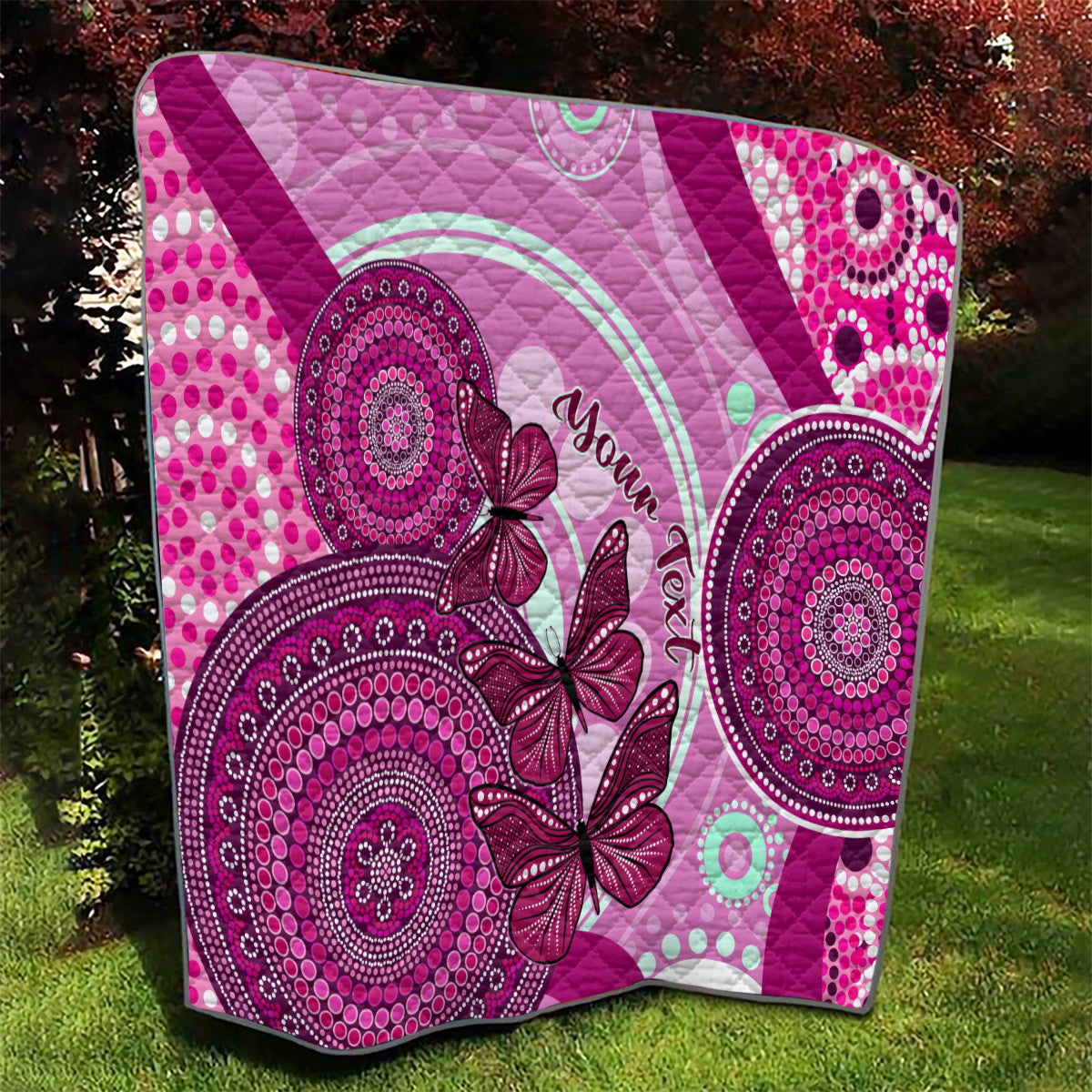 personalised-australia-breast-cancer-quilt-indigenous-butterfly-no-one-fights-alone