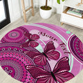 personalised-australia-breast-cancer-round-carpet-indigenous-butterfly-no-one-fights-alone