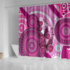 personalised-australia-breast-cancer-shower-curtain-indigenous-butterfly-no-one-fights-alone