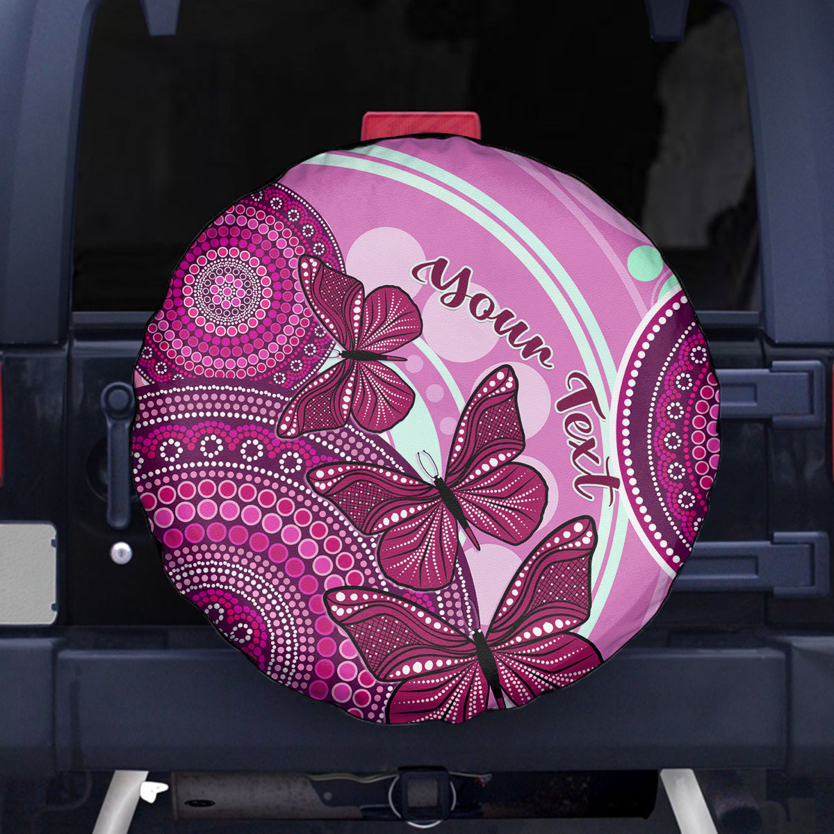 personalised-australia-breast-cancer-spare-tire-cover-indigenous-butterfly-no-one-fights-alone