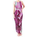 personalised-australia-breast-cancer-tank-maxi-dress-indigenous-butterfly-no-one-fights-alone