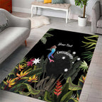 Personalised Australia Cassowary Area Rug Dinosaur Bird - Rainforest Vibes