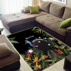 Personalised Australia Cassowary Area Rug Dinosaur Bird - Rainforest Vibes