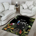 Personalised Australia Cassowary Area Rug Dinosaur Bird - Rainforest Vibes