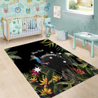 Personalised Australia Cassowary Area Rug Dinosaur Bird - Rainforest Vibes