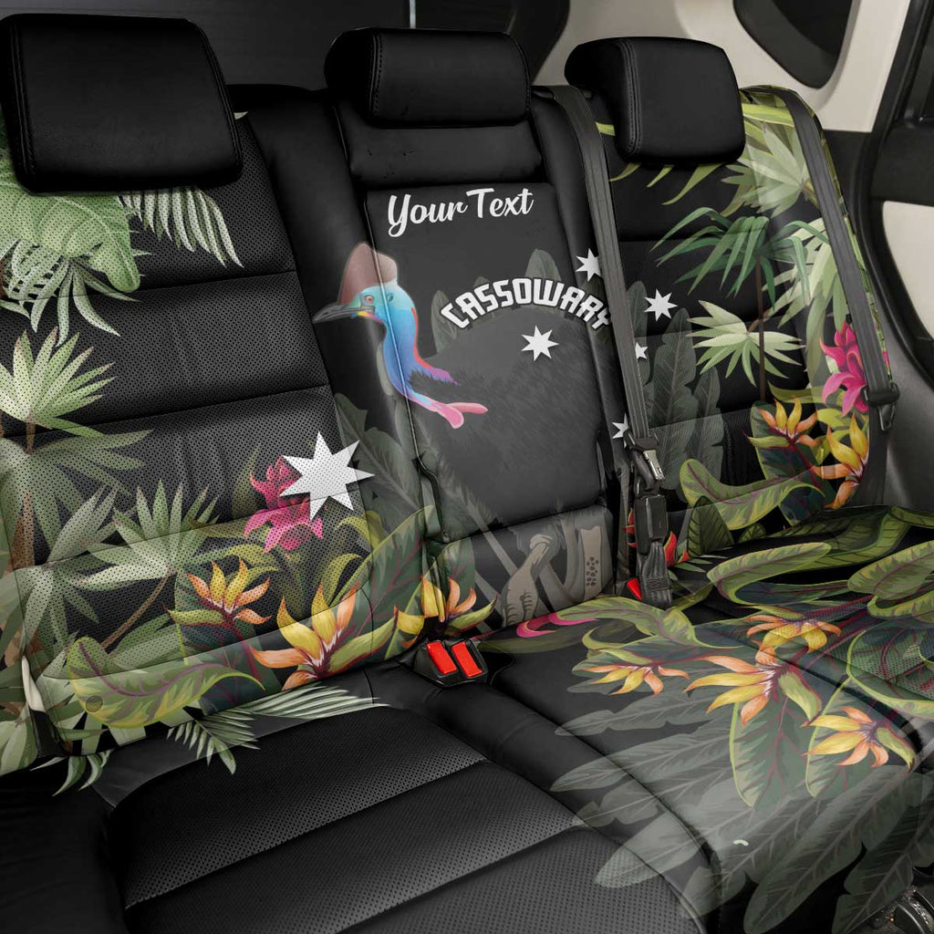 Personalised Australia Cassowary Back Car Seat Cover Dinosaur Bird - Rainforest Vibes