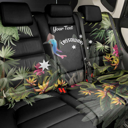 Personalised Australia Cassowary Back Car Seat Cover Dinosaur Bird - Rainforest Vibes
