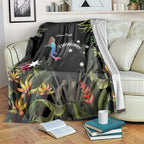 Personalised Australia Cassowary Blanket Dinosaur Bird - Rainforest Vibes