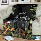Personalised Australia Cassowary Blanket Dinosaur Bird - Rainforest Vibes