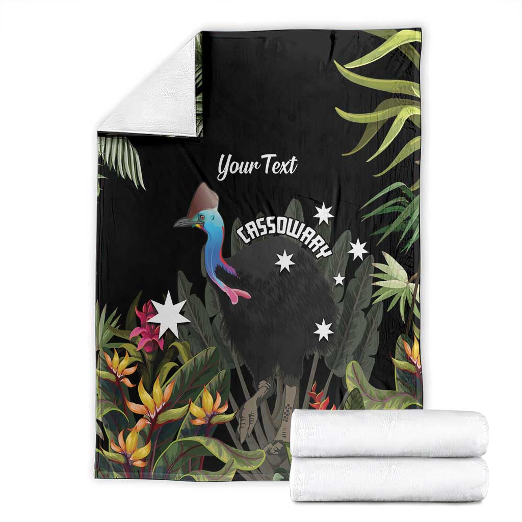 Personalised Australia Cassowary Blanket Dinosaur Bird - Rainforest Vibes