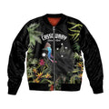 Personalised Australia Cassowary Bomber Jacket Dinosaur Bird - Rainforest Vibes