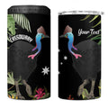 Personalised Australia Cassowary 4 in 1 Can Cooler Tumbler Dinosaur Bird - Rainforest Vibes