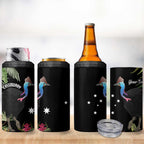 Personalised Australia Cassowary 4 in 1 Can Cooler Tumbler Dinosaur Bird - Rainforest Vibes