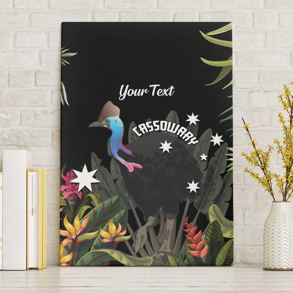 Personalised Australia Cassowary Canvas Wall Art Dinosaur Bird - Rainforest Vibes
