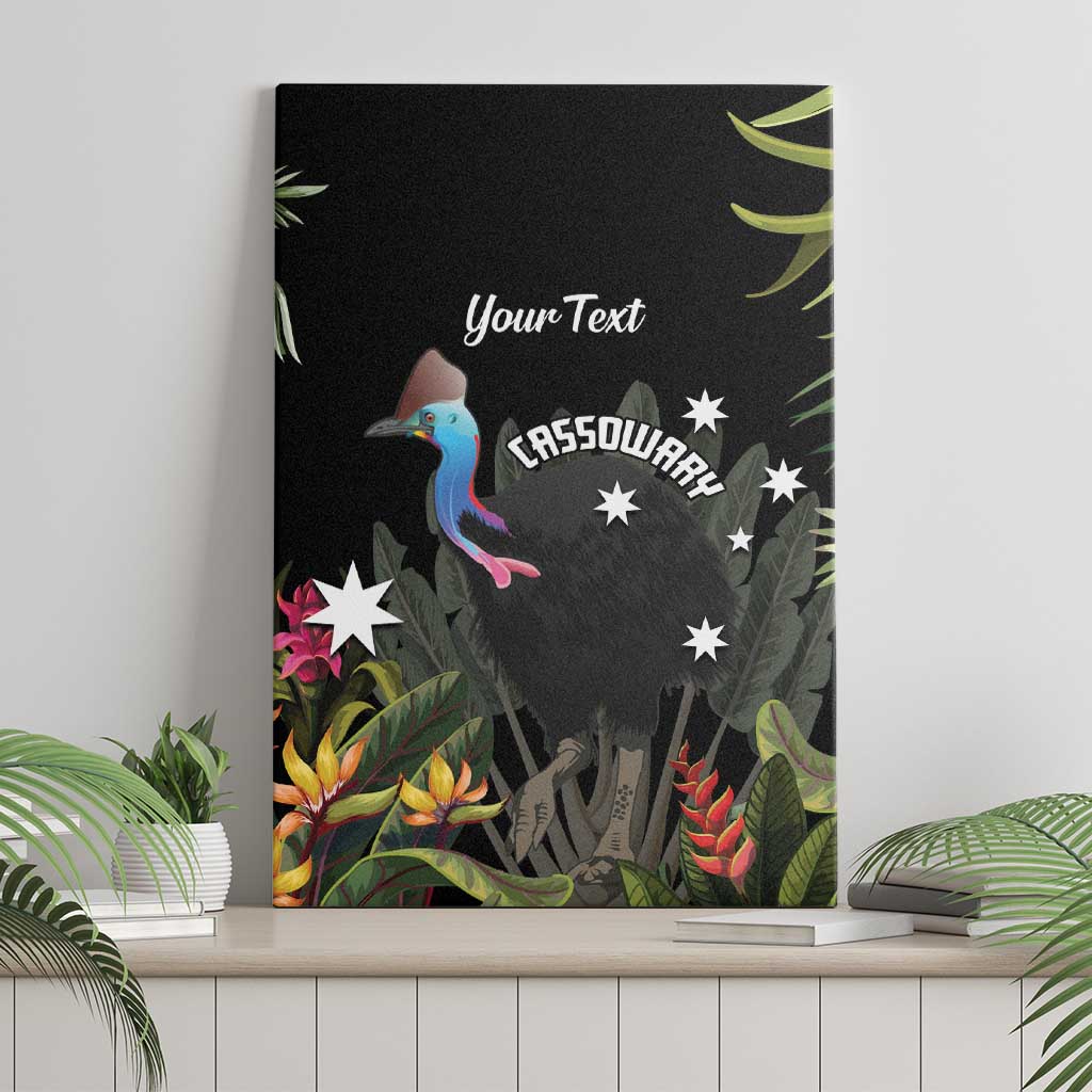 Personalised Australia Cassowary Canvas Wall Art Dinosaur Bird - Rainforest Vibes