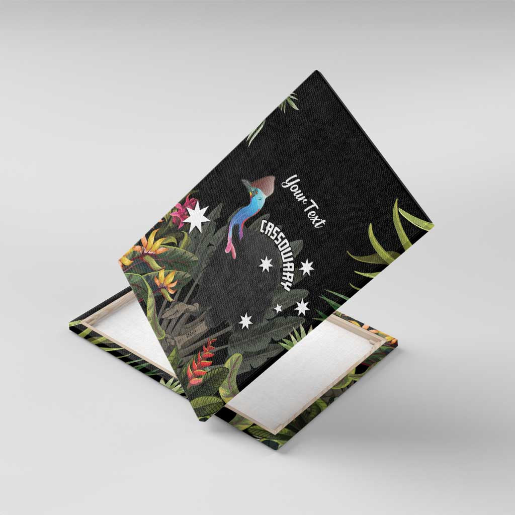 Personalised Australia Cassowary Canvas Wall Art Dinosaur Bird - Rainforest Vibes