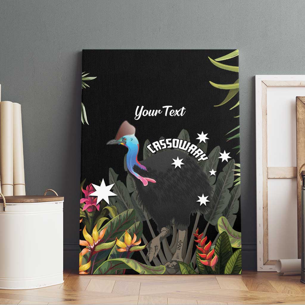 Personalised Australia Cassowary Canvas Wall Art Dinosaur Bird - Rainforest Vibes