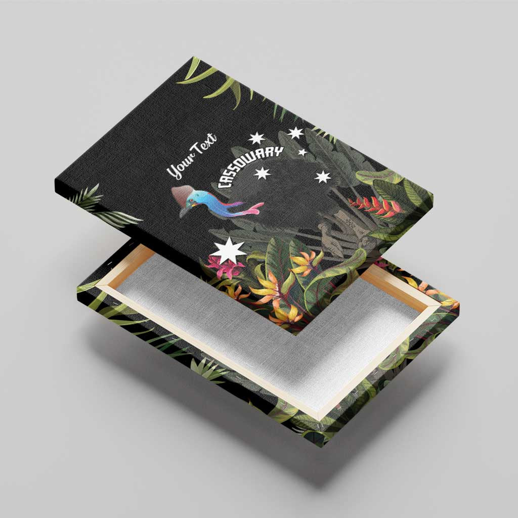 Personalised Australia Cassowary Canvas Wall Art Dinosaur Bird - Rainforest Vibes