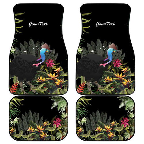 Personalised Australia Cassowary Car Mats Dinosaur Bird - Rainforest Vibes