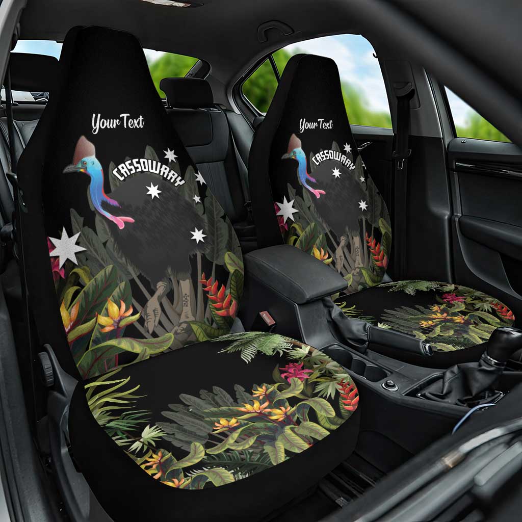 Personalised Australia Cassowary Car Seat Cover Dinosaur Bird - Rainforest Vibes