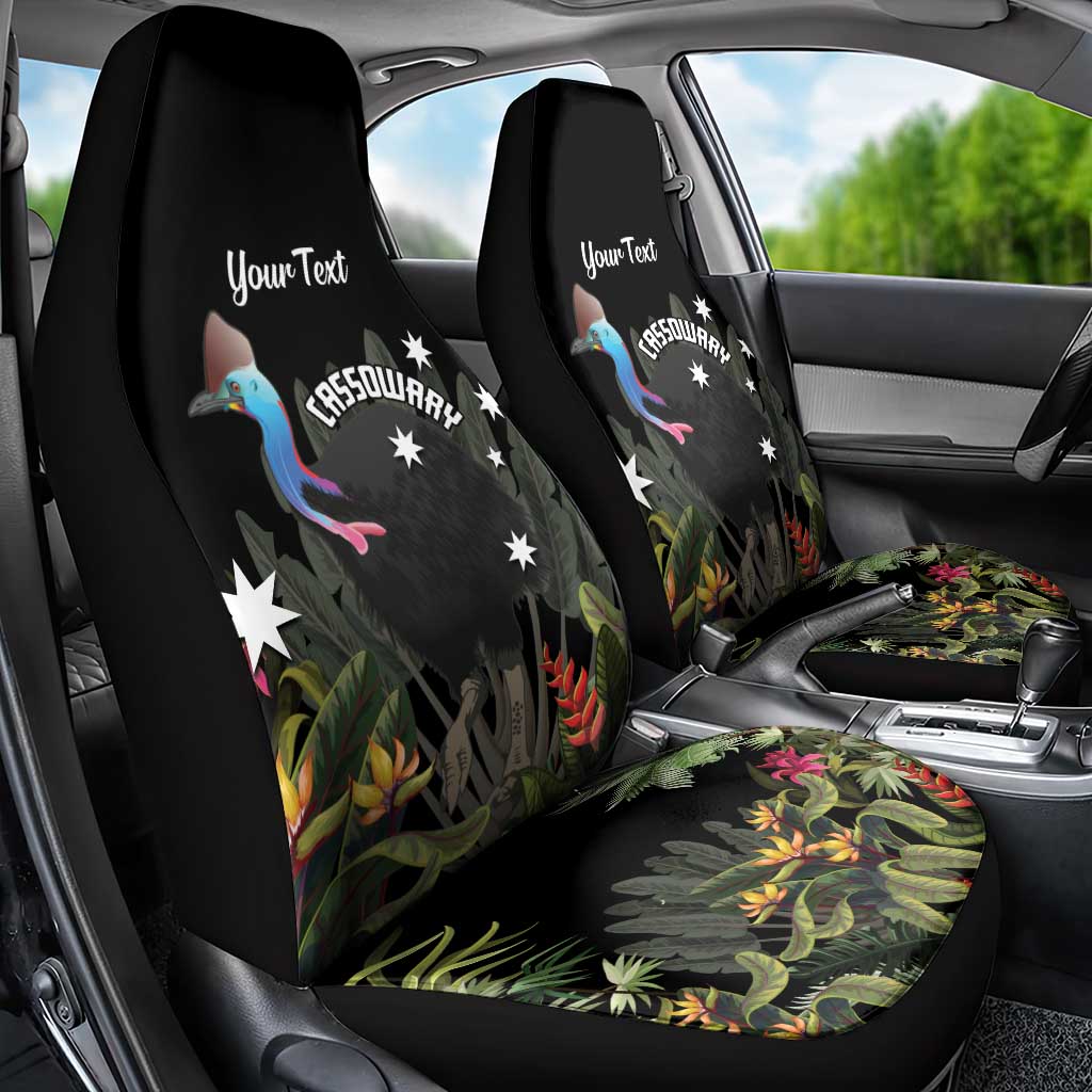 Personalised Australia Cassowary Car Seat Cover Dinosaur Bird - Rainforest Vibes
