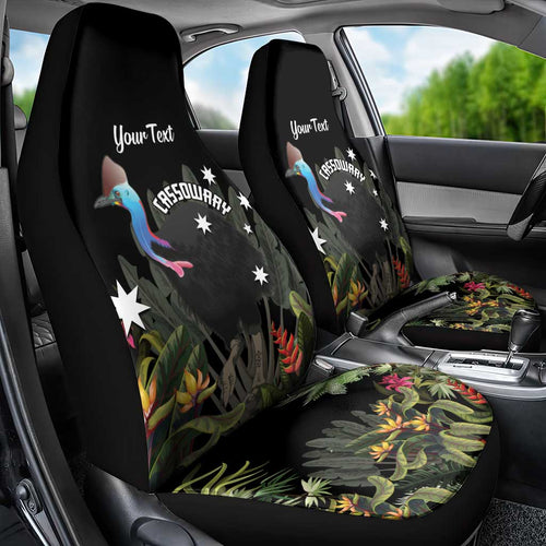 Personalised Australia Cassowary Car Seat Cover Dinosaur Bird - Rainforest Vibes