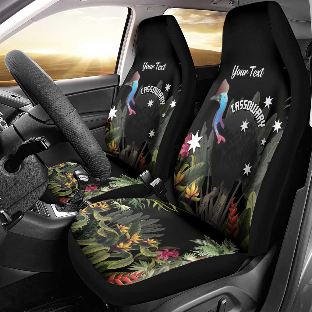 Personalised Australia Cassowary Car Seat Cover Dinosaur Bird - Rainforest Vibes
