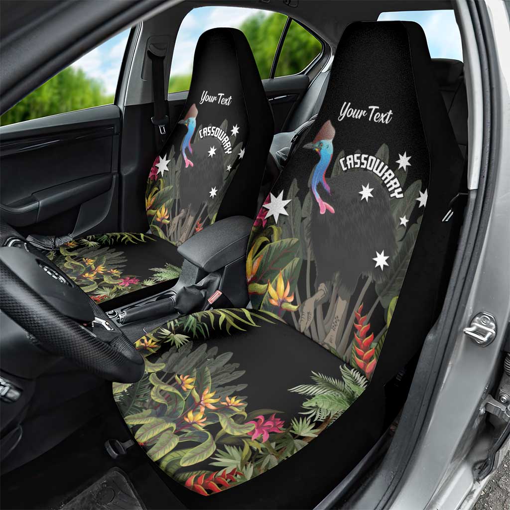 Personalised Australia Cassowary Car Seat Cover Dinosaur Bird - Rainforest Vibes