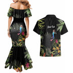 Personalised Australia Cassowary Couples Matching Mermaid Dress and Hawaiian Shirt Dinosaur Bird - Rainforest Vibes