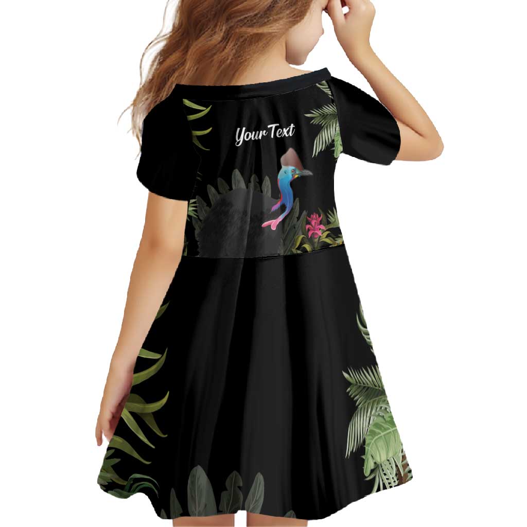 Personalised Australia Cassowary Family Matching Tank Maxi Dress and Hawaiian Shirt Dinosaur Bird - Rainforest Vibes